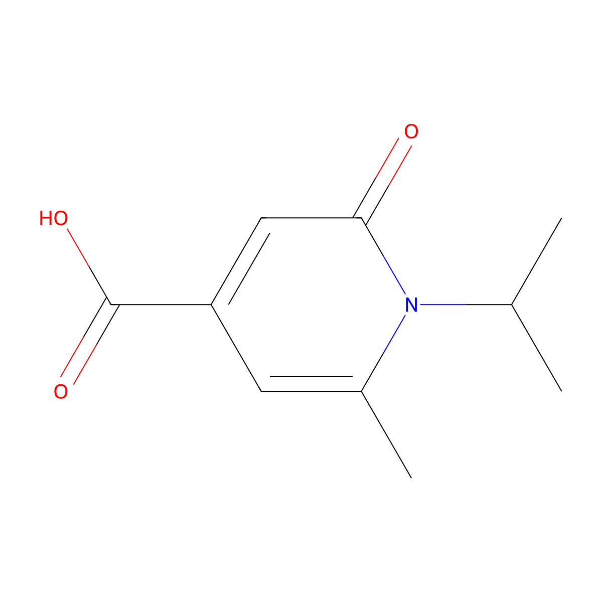 1-Isopropyl-6-methyl-2-oxo-1,2-dihydropyridine-4-carboxylic acid molecular structure, CAS 1781301-83-4