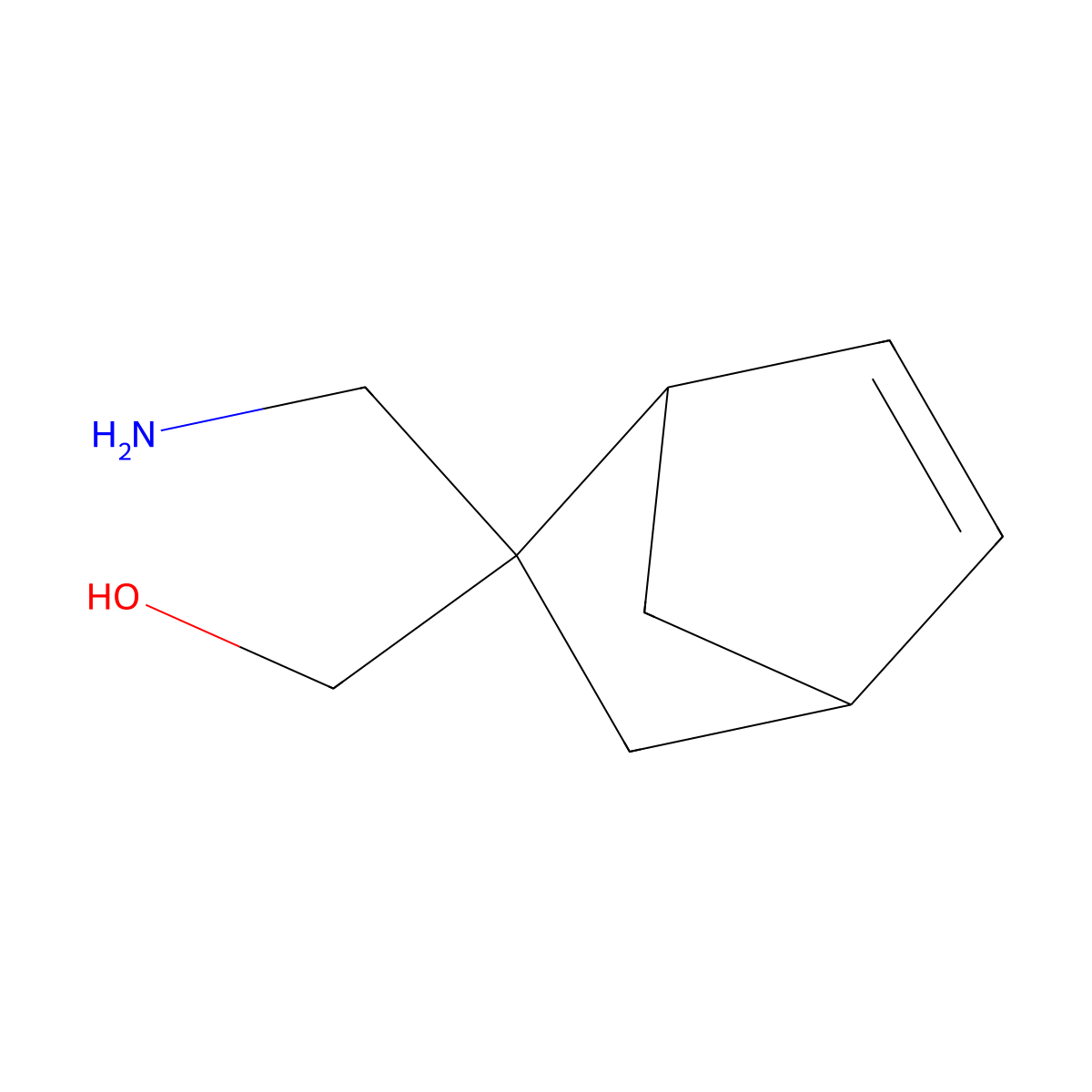 (2-(Aminomethyl)bicyclo(2.2.1)hept-5-en-2-yl)methanol molecular structure, CAS 1781313-58-3