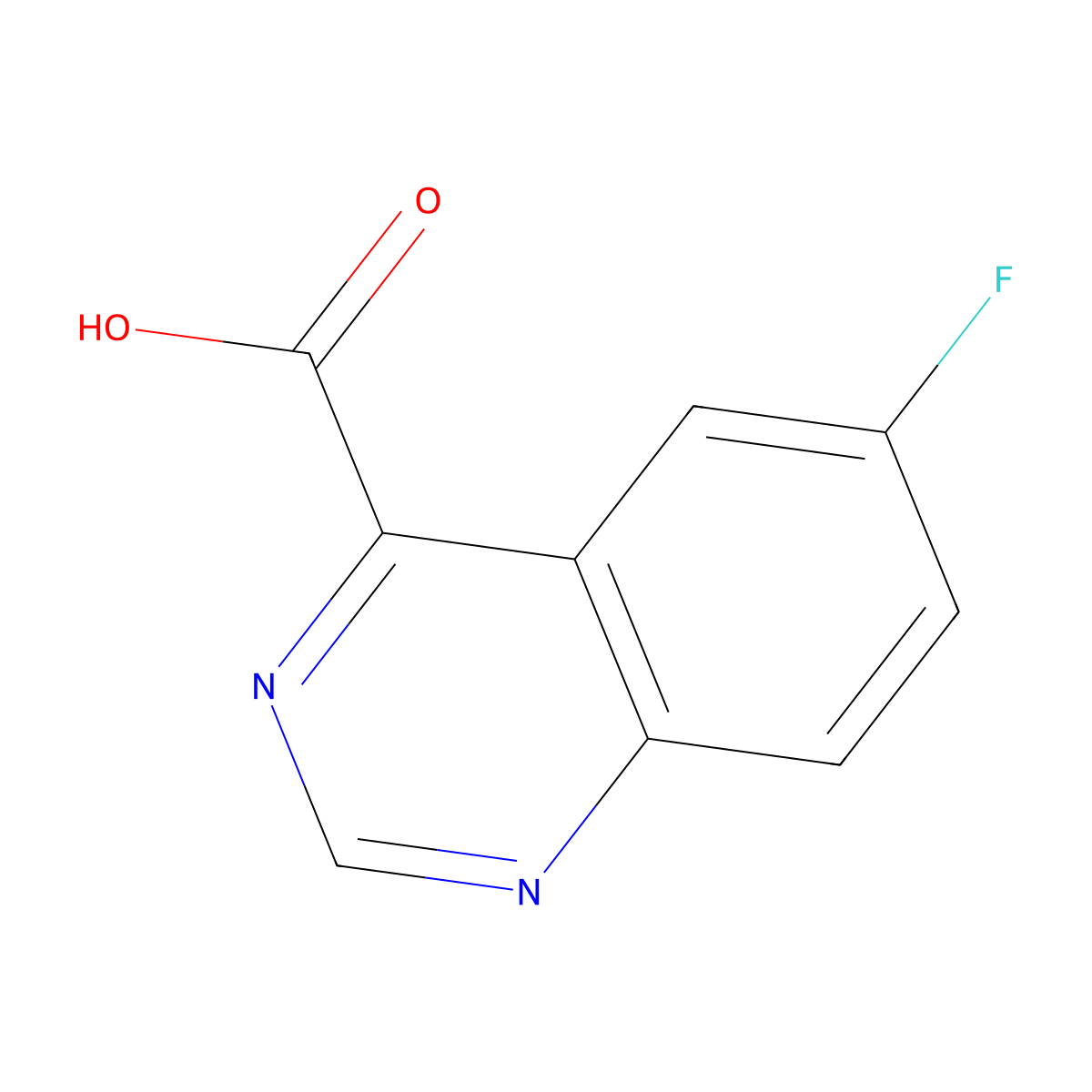 6-Fluoroquinazoline-4-carboxylic acid molecular structure, CAS 1781315-63-6