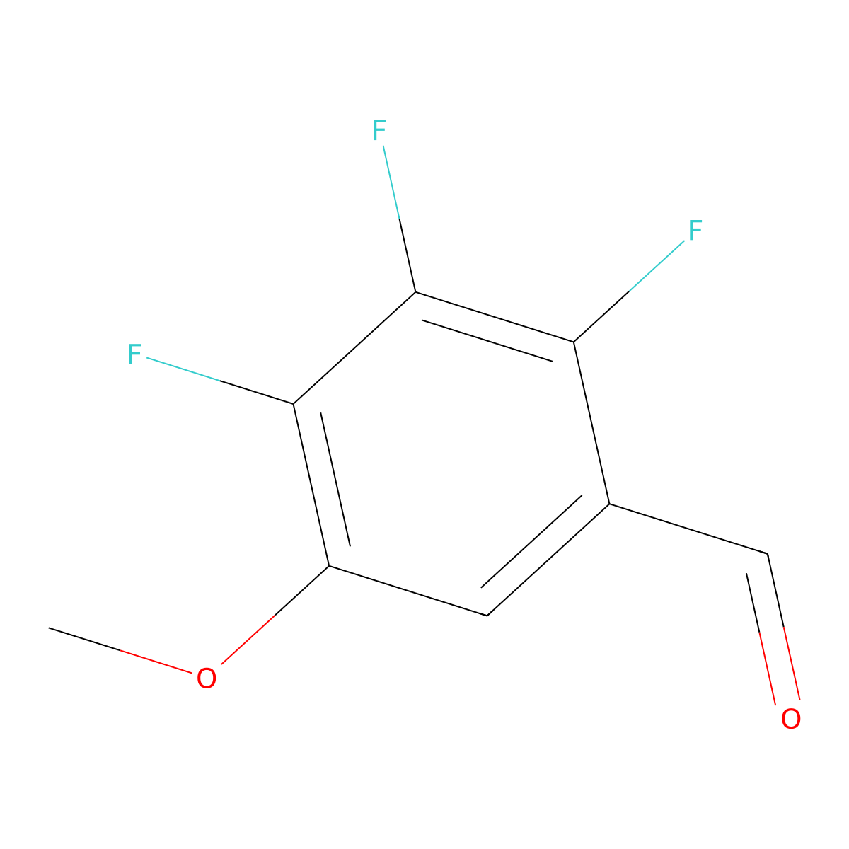 2,3,4-Trifluoro-5-methoxybenzaldehyde molecular structure, CAS 1781316-71-9