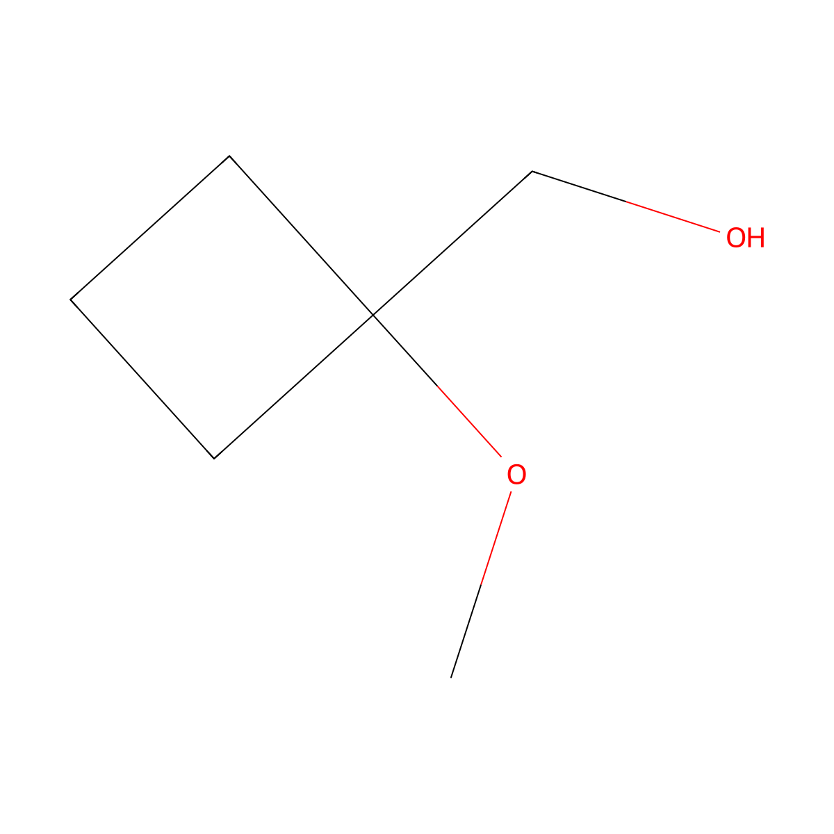 (1-Methoxycyclobutyl)methanol molecular structure, CAS 1781325-57-2