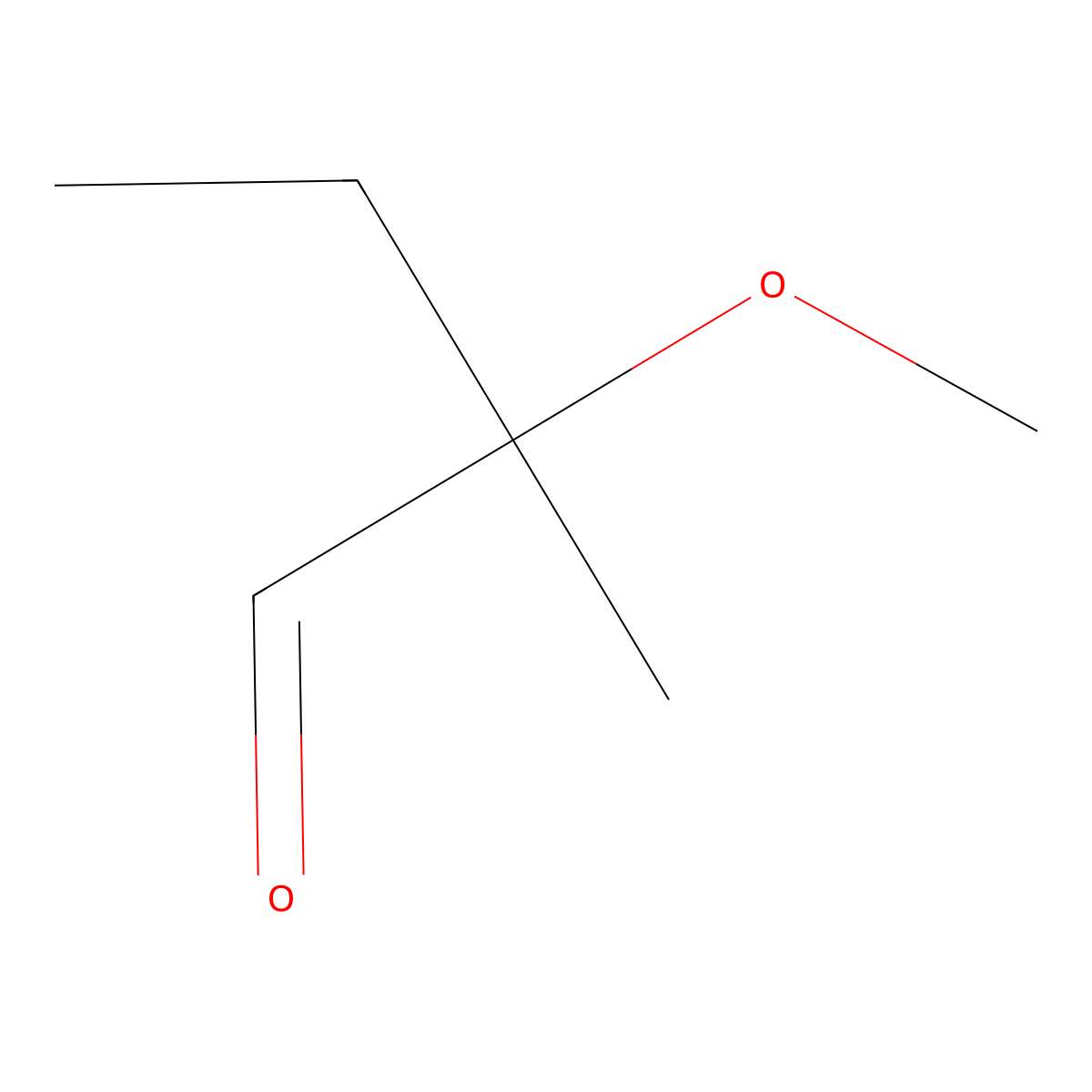2-Methoxy-2-methylbutanal molecular structure, CAS 1781325-64-1