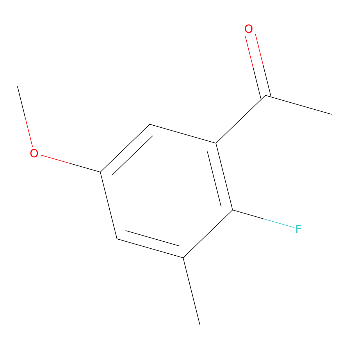 1-(2-Fluoro-5-methoxy-3-methylphenyl)ethanone molecular structure, CAS 1781325-76-5
