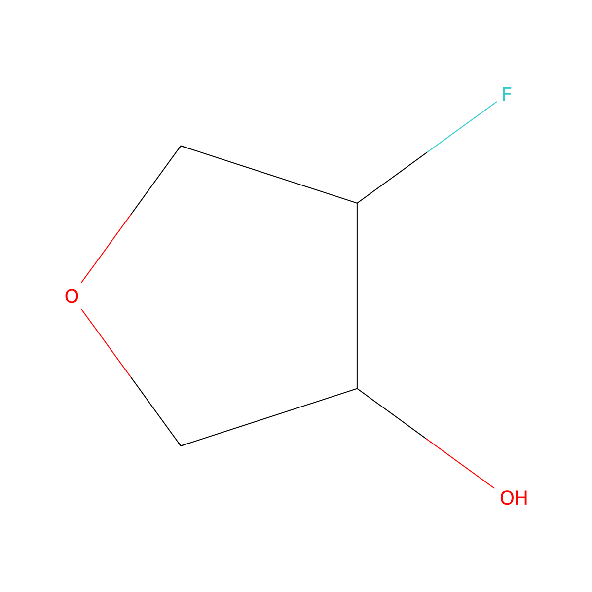 4-Fluorotetrahydrofuran-3-ol molecular structure, CAS 1781329-86-9