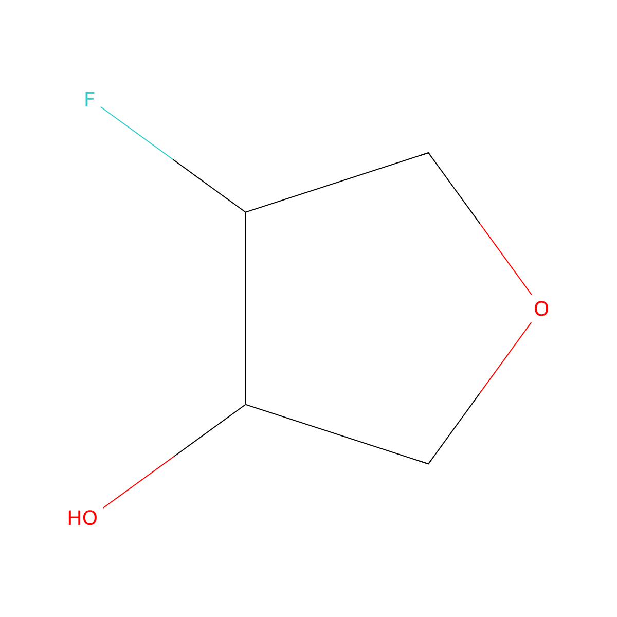 4-Fluorotetrahydrofuran-3-ol molecular structure, CAS 1781329-86-9