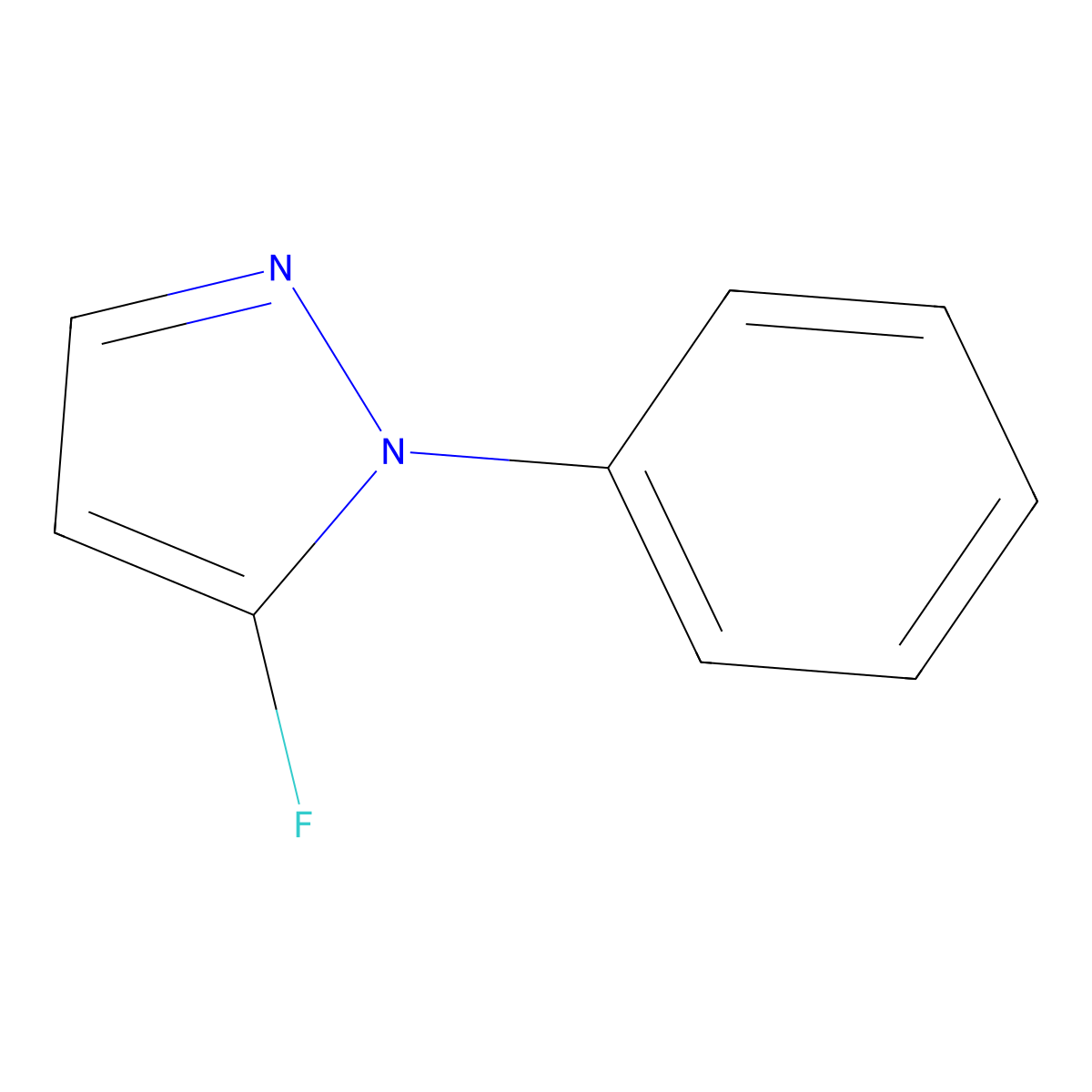5-fluoro-1-phenyl-1H-pyrazole molecular structure, CAS 1781334-23-3