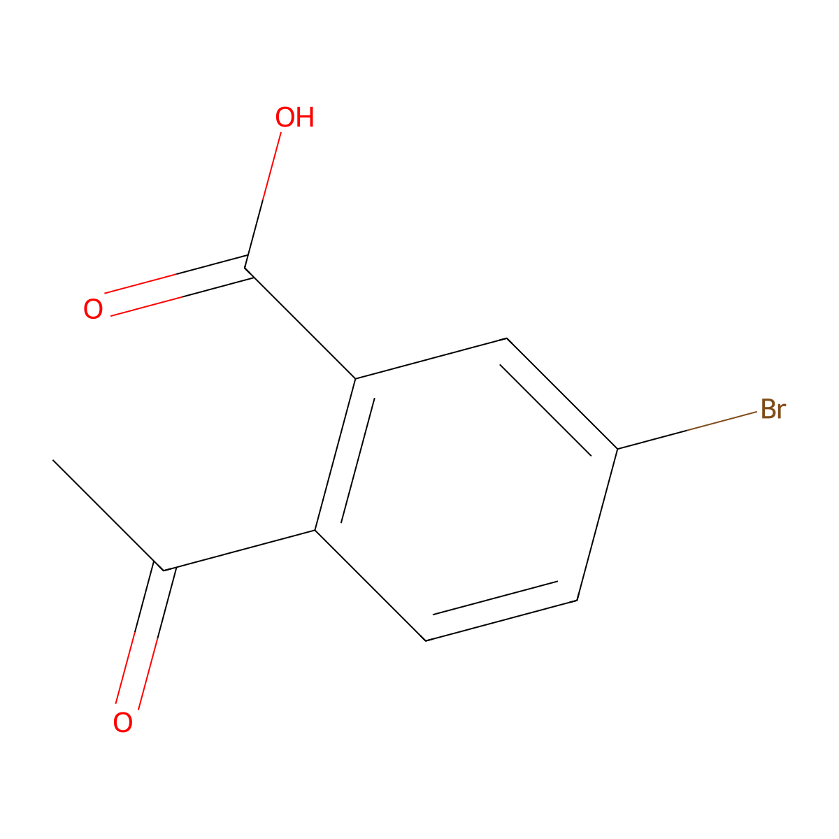 2-Acetyl-5-bromobenzoic acid molecular structure, CAS 1781334-24-4
