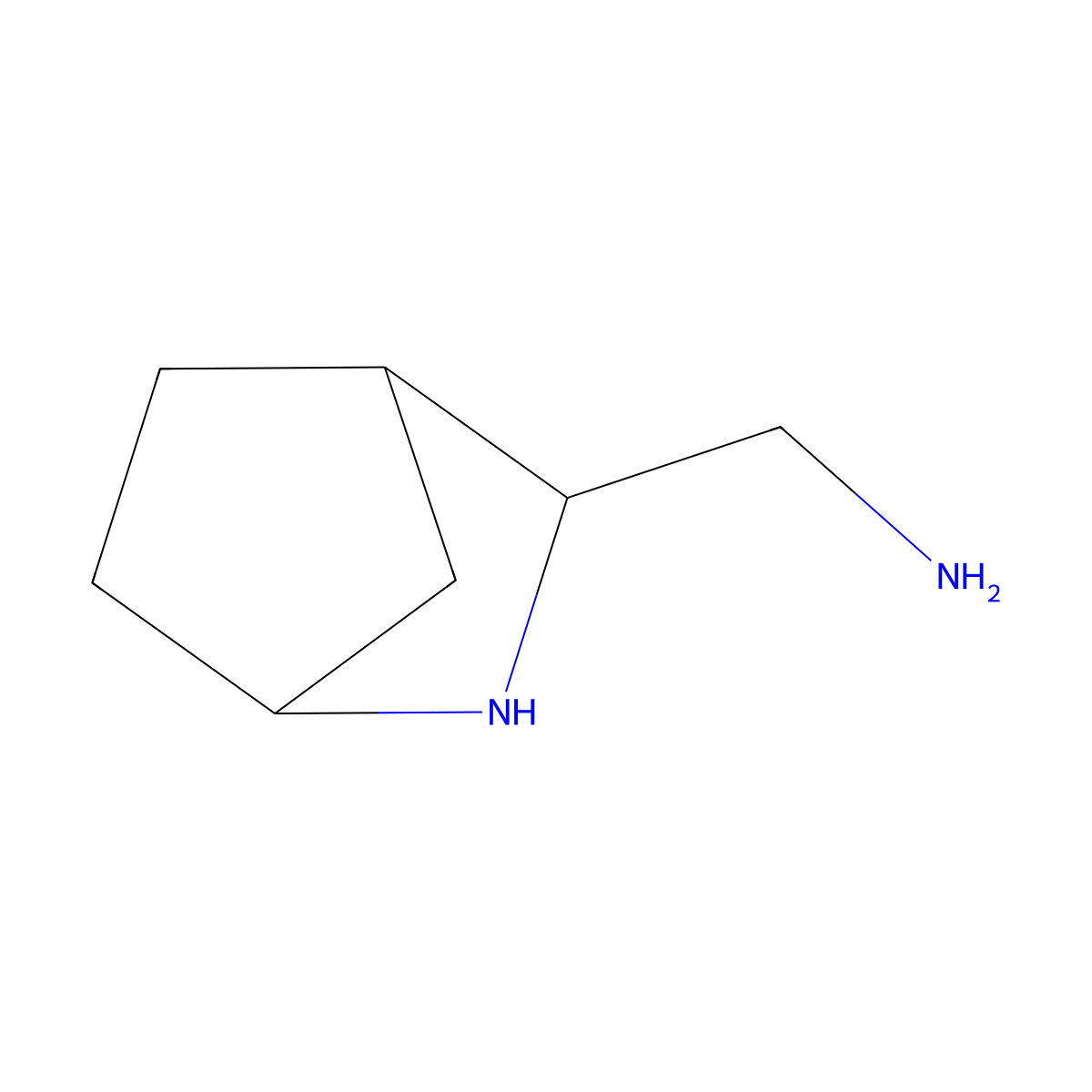 2-Azabicyclo[2.2.1]heptan-3-ylmethanamine molecular structure, CAS 1781336-39-7