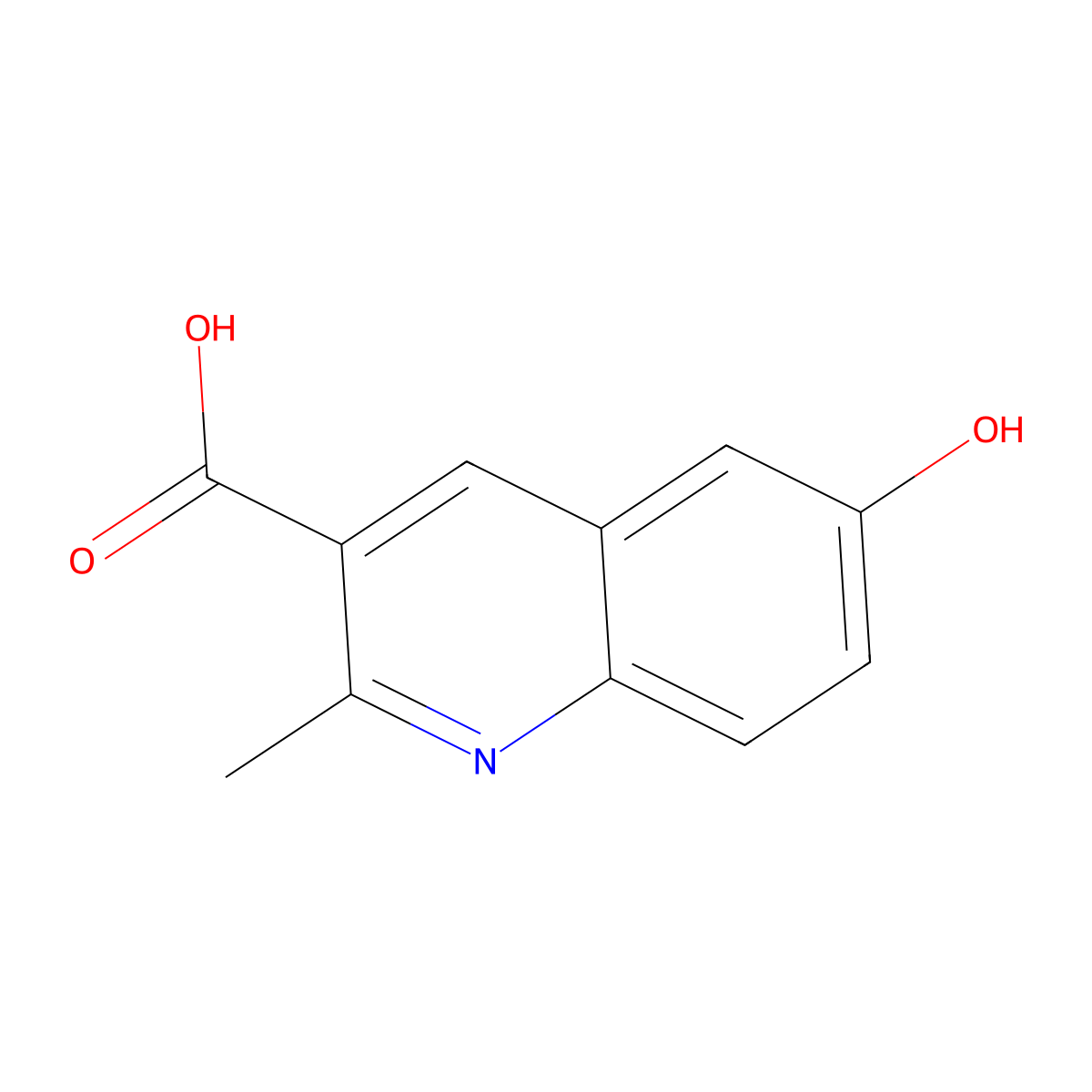 6-Hydroxy-2-methylquinoline-3-carboxylic acid molecular structure, CAS 1781337-28-7