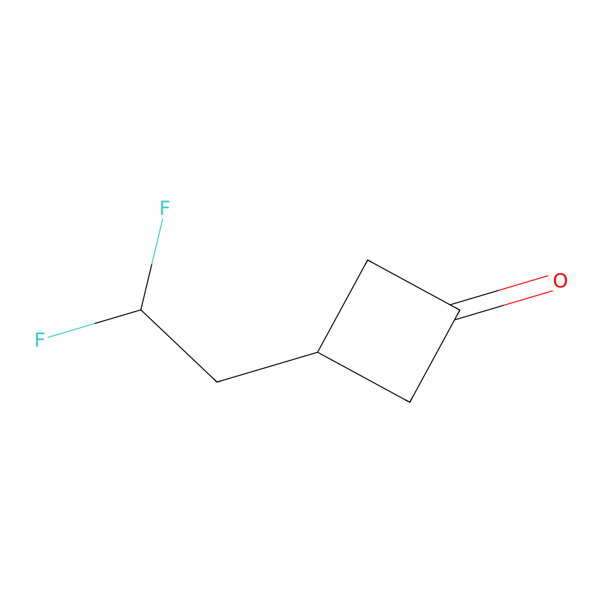 3-(2,2-Difluoroethyl)cyclobutan-1-one molecular structure, CAS 1781338-14-4