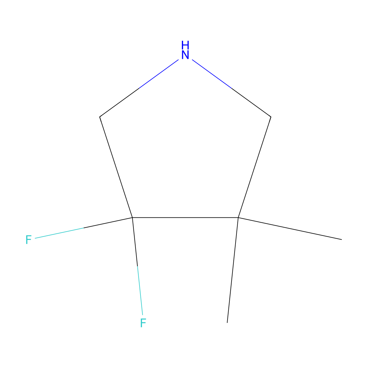 3,3-Difluoro-4,4-dimethylpyrrolidine molecular structure, CAS 1781338-77-9