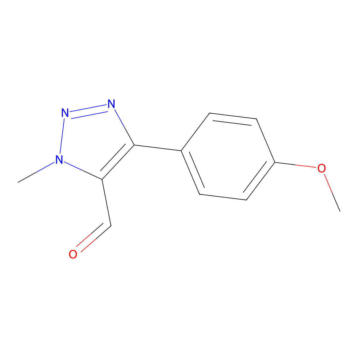 4-(4-Methoxyphenyl)-1-methyl-1H-1,2,3-triazole-5-carboxaldehyde molecular structure, CAS 1781341-00-1