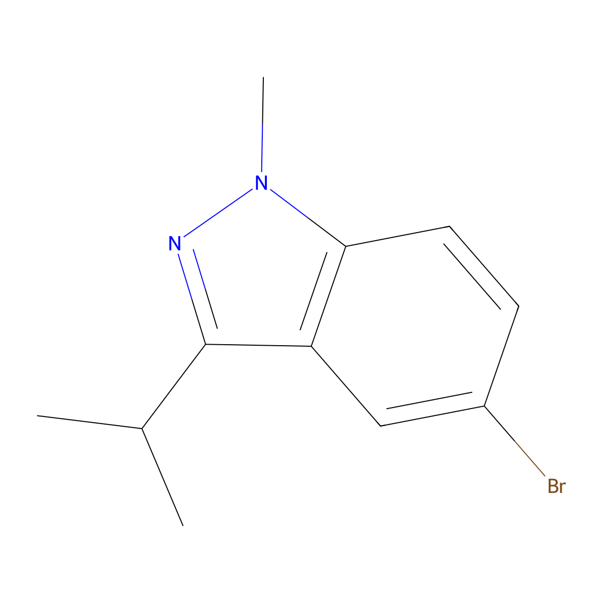 5-Bromo-3-isopropyl-1-methyl-1H-indazole molecular structure, CAS 1781342-16-2