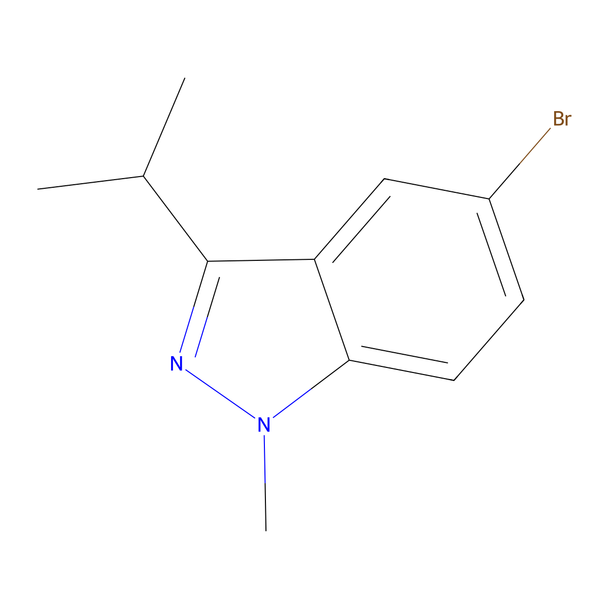 5-Bromo-3-isopropyl-1-methyl-1H-indazole molecular structure, CAS 1781342-16-2