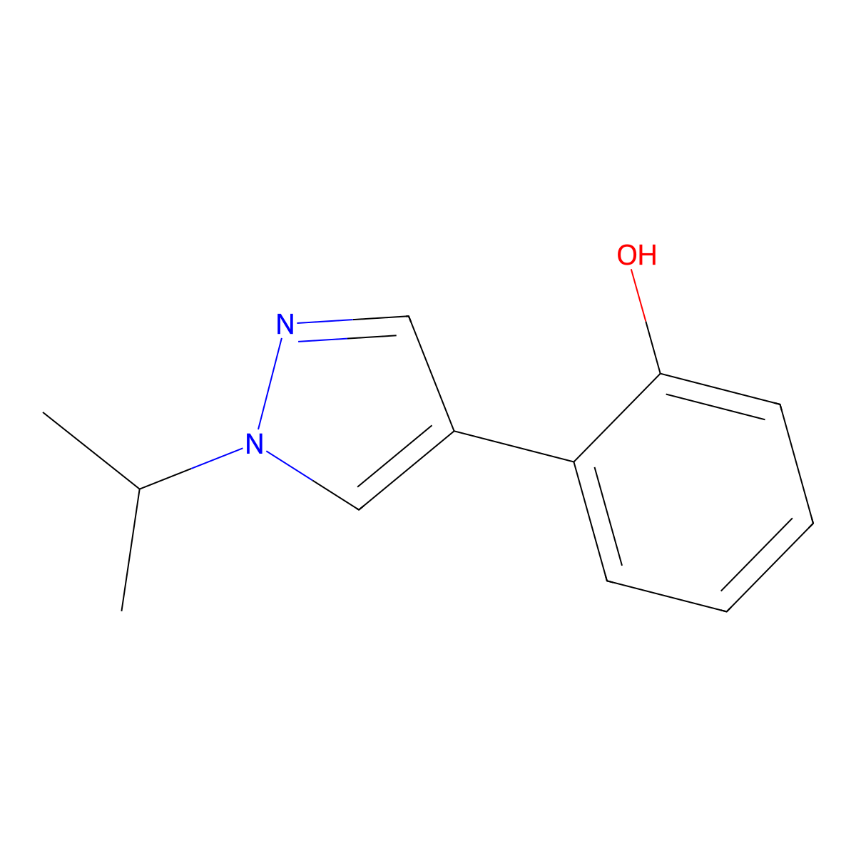 2-(1-Isopropyl-1H-pyrazol-4-yl)phenol molecular structure, CAS 1781342-58-2
