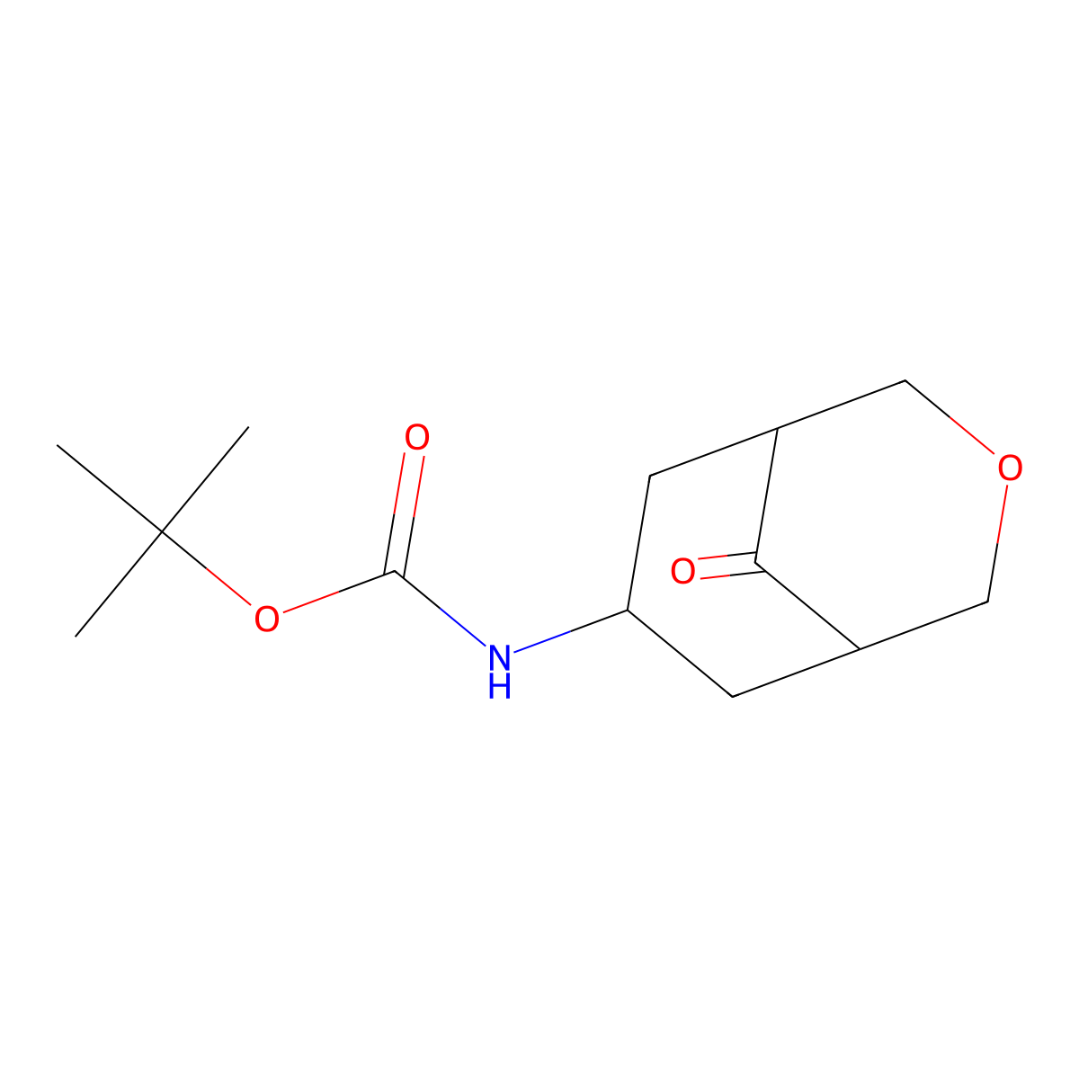 tert-Butyl (9-oxo-3-oxabicyclo[3.3.1]nonan-7-yl)carbamate molecular structure, CAS 1781343-19-8