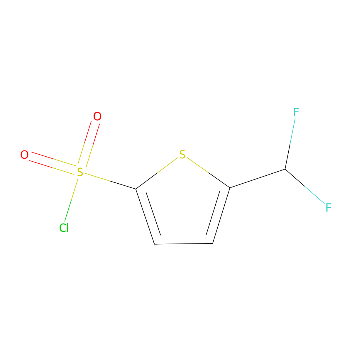 5-(Difluoromethyl)thiophene-2-sulfonyl chloride molecular structure, CAS 1781345-08-1
