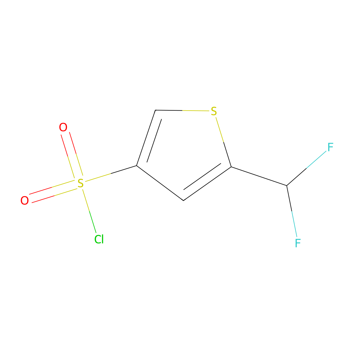 5-(Difluoromethyl)thiophene-3-sulfonyl chloride molecular structure, CAS 1781345-13-8