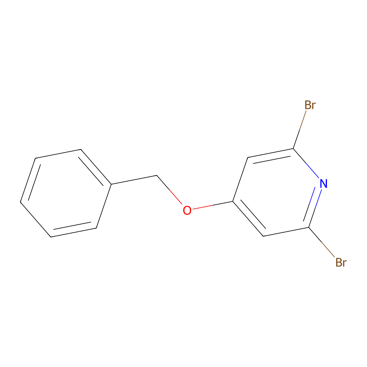 4-(Benzyloxy)-2,6-dibromopyridine molecular structure, CAS 1781345-37-6