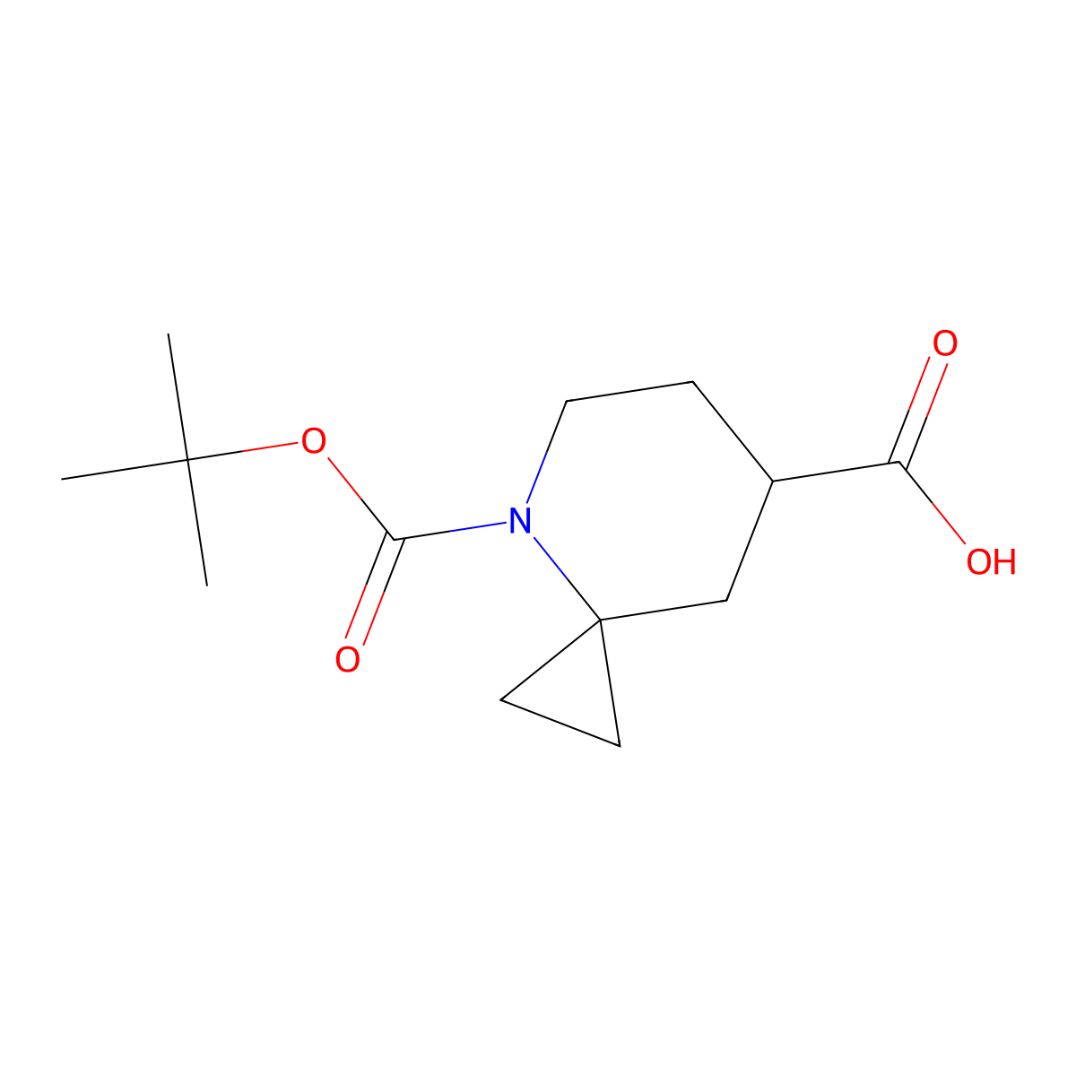 4-((Tert-butoxy)carbonyl)-4-azaspiro(2.5)octane-7-carboxylic acid molecular structure, CAS 1781349-46-9