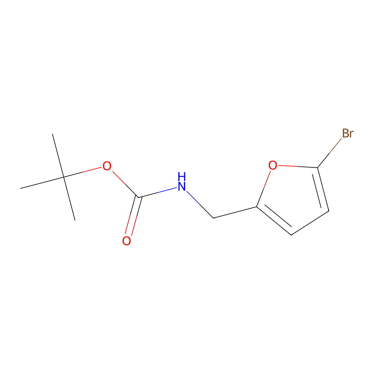 tert-butyl N-[(5-bromofuran-2-yl)methyl]carbamate molecular structure, CAS 1781355-27-8