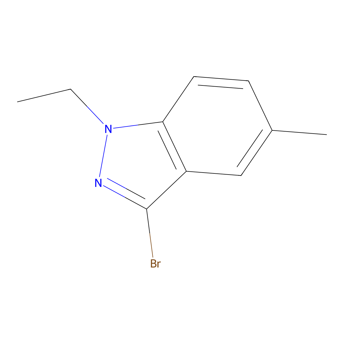 3-Bromo-1-ethyl-5-methyl-1H-indazole molecular structure, CAS 1781364-26-8