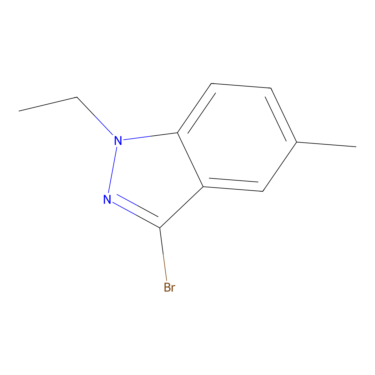3-Bromo-1-ethyl-5-methyl-1H-indazole molecular structure, CAS 1781364-26-8