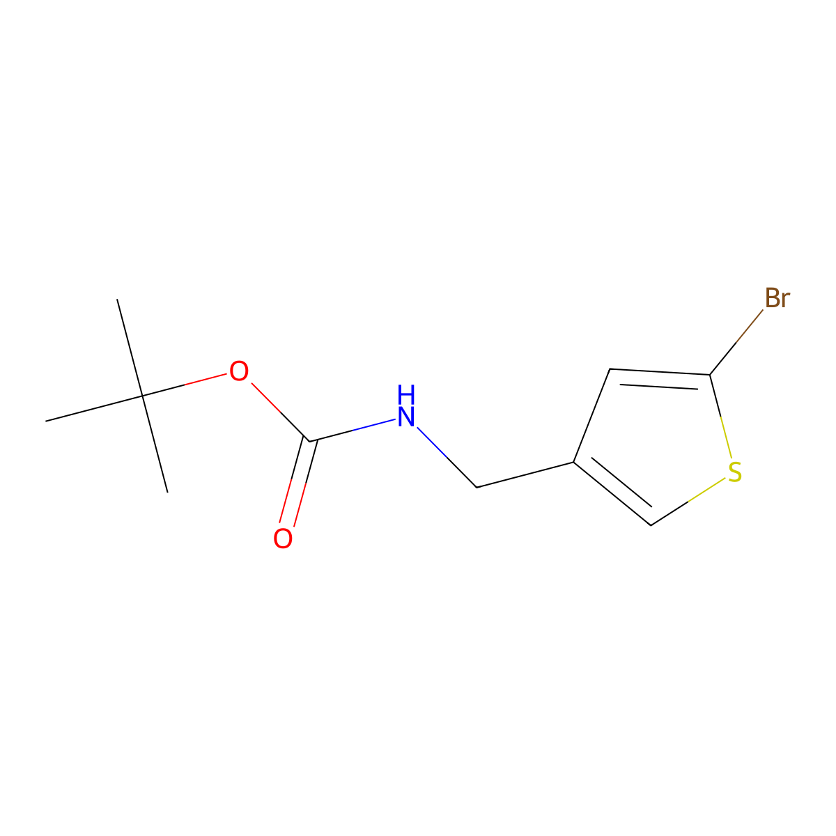 tert-butyl N-[(5-bromothiophen-3-yl)methyl]carbamate molecular structure, CAS 1781368-62-4