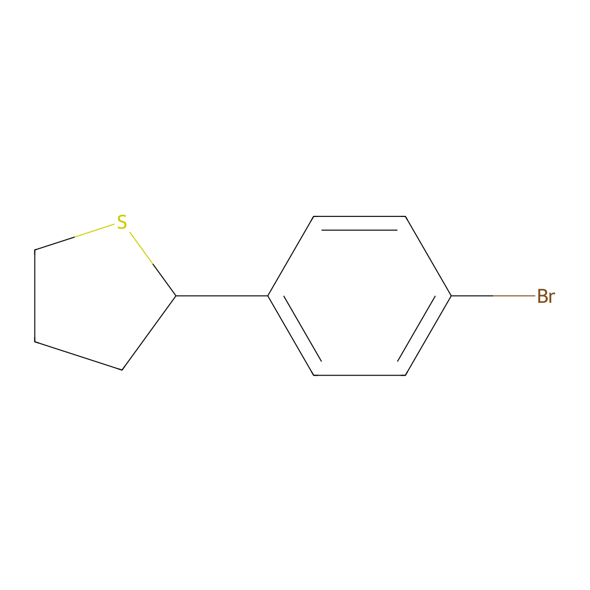 2-(4-Bromophenyl)thiolane molecular structure, CAS 1781373-79-2