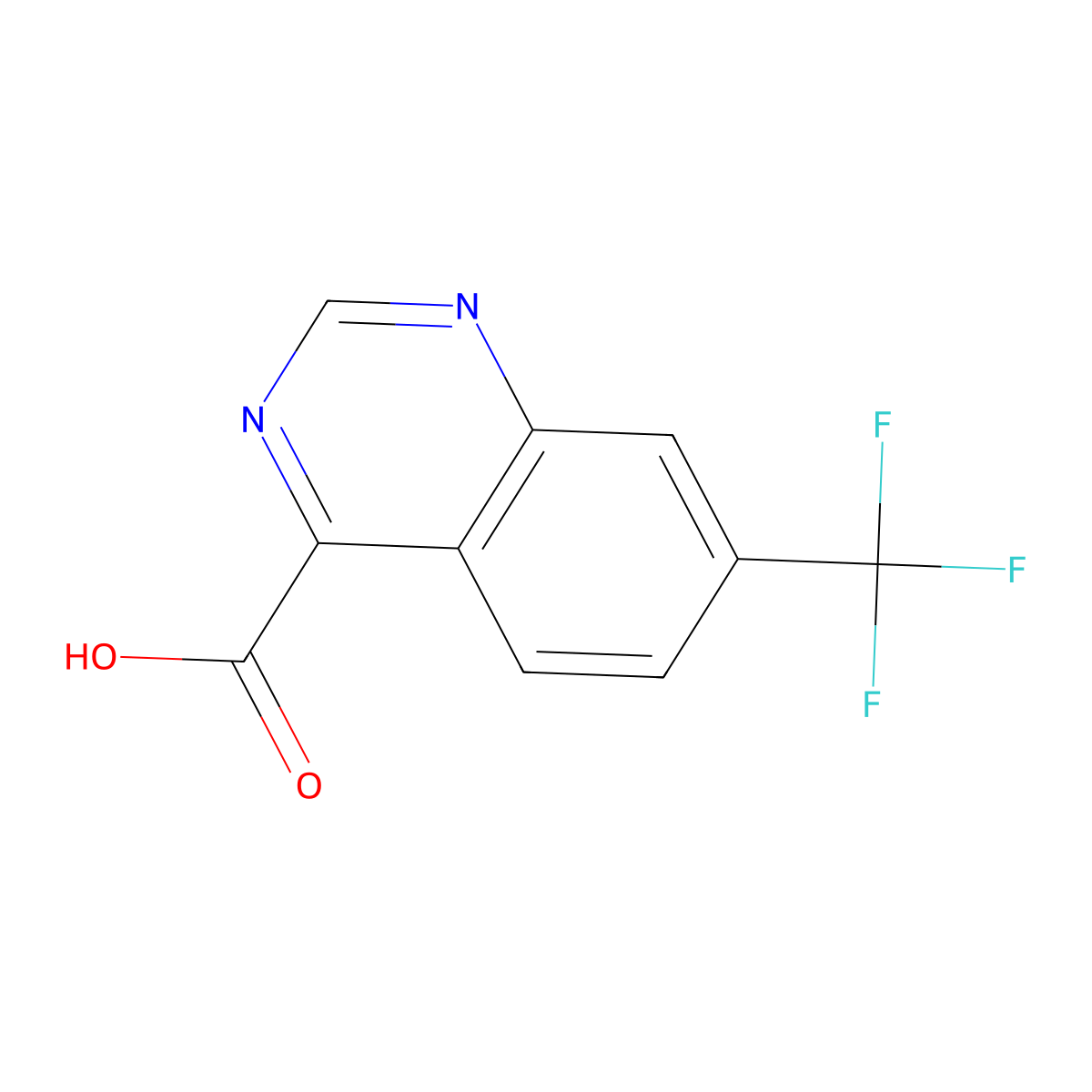 7-(Trifluoromethyl)quinazoline-4-carboxylic acid molecular structure, CAS 1781377-74-9