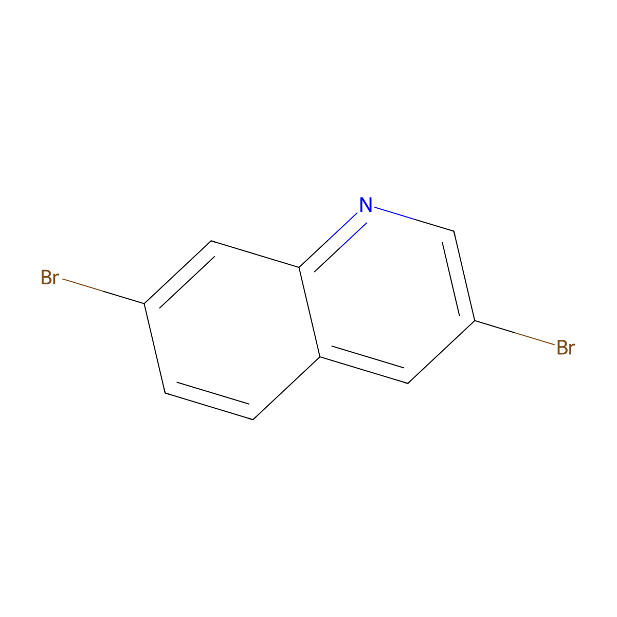 3,7-Dibromoquinoline molecular structure, CAS 1781378-17-3