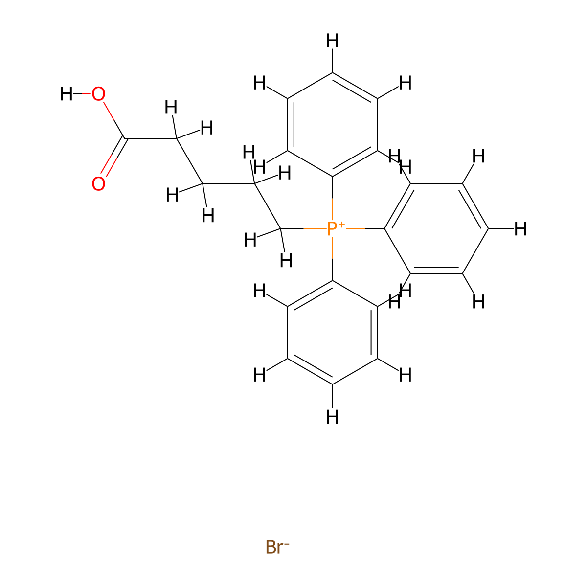 (4-Carboxybutyl)triphenylphosphonium bromide molecular structure, CAS 17814-85-6