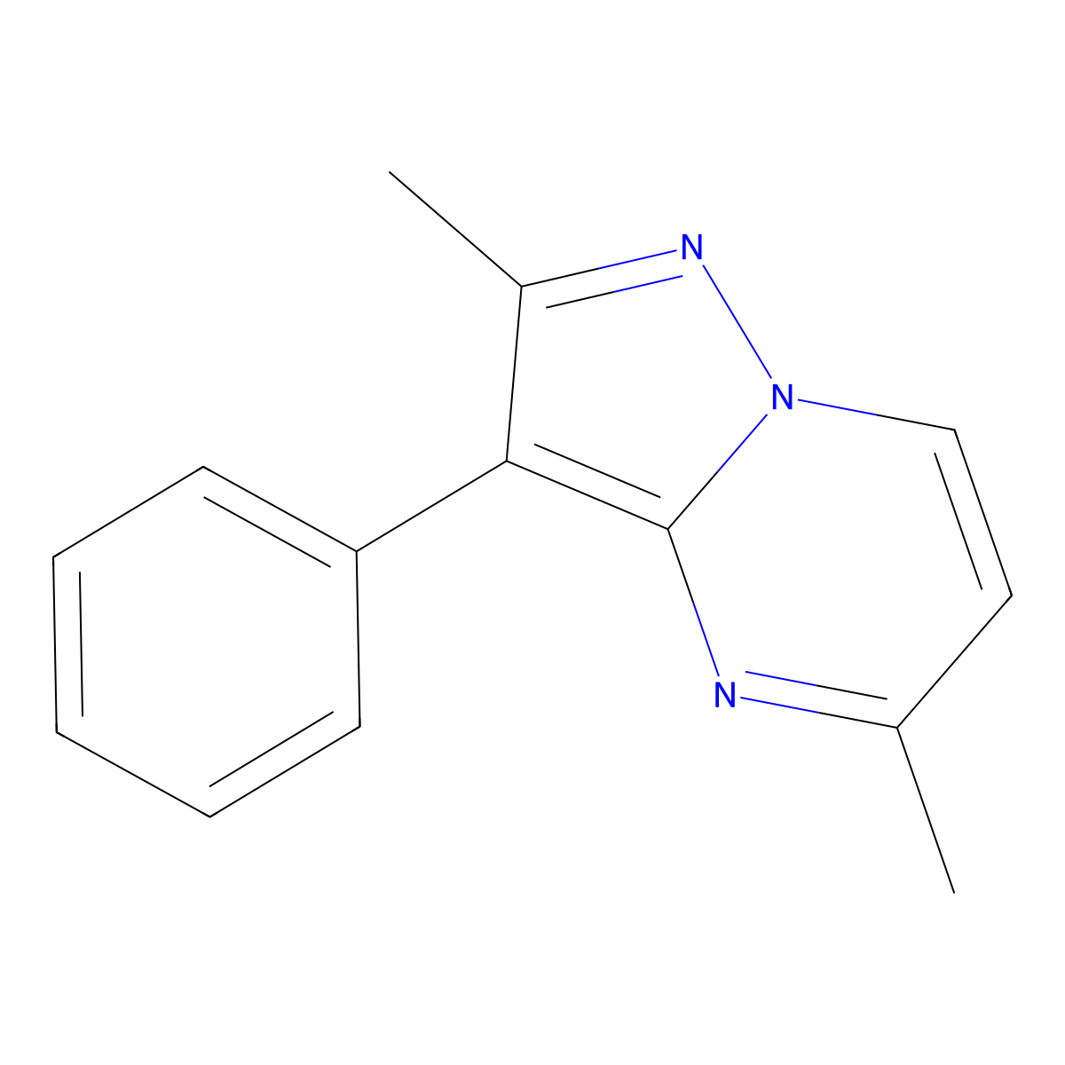 2,5-Dimethyl-3-phenylpyrazolo[1,5-a]pyrimidine molecular structure, CAS 1781423-38-8