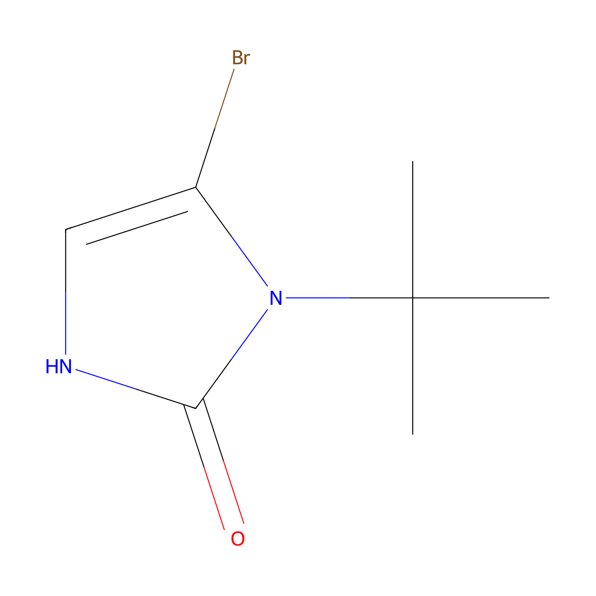 5-bromo-1-(tert-butyl)-1,3-dihydro-2H-imidazol-2-one molecular structure, CAS 1781429-39-7