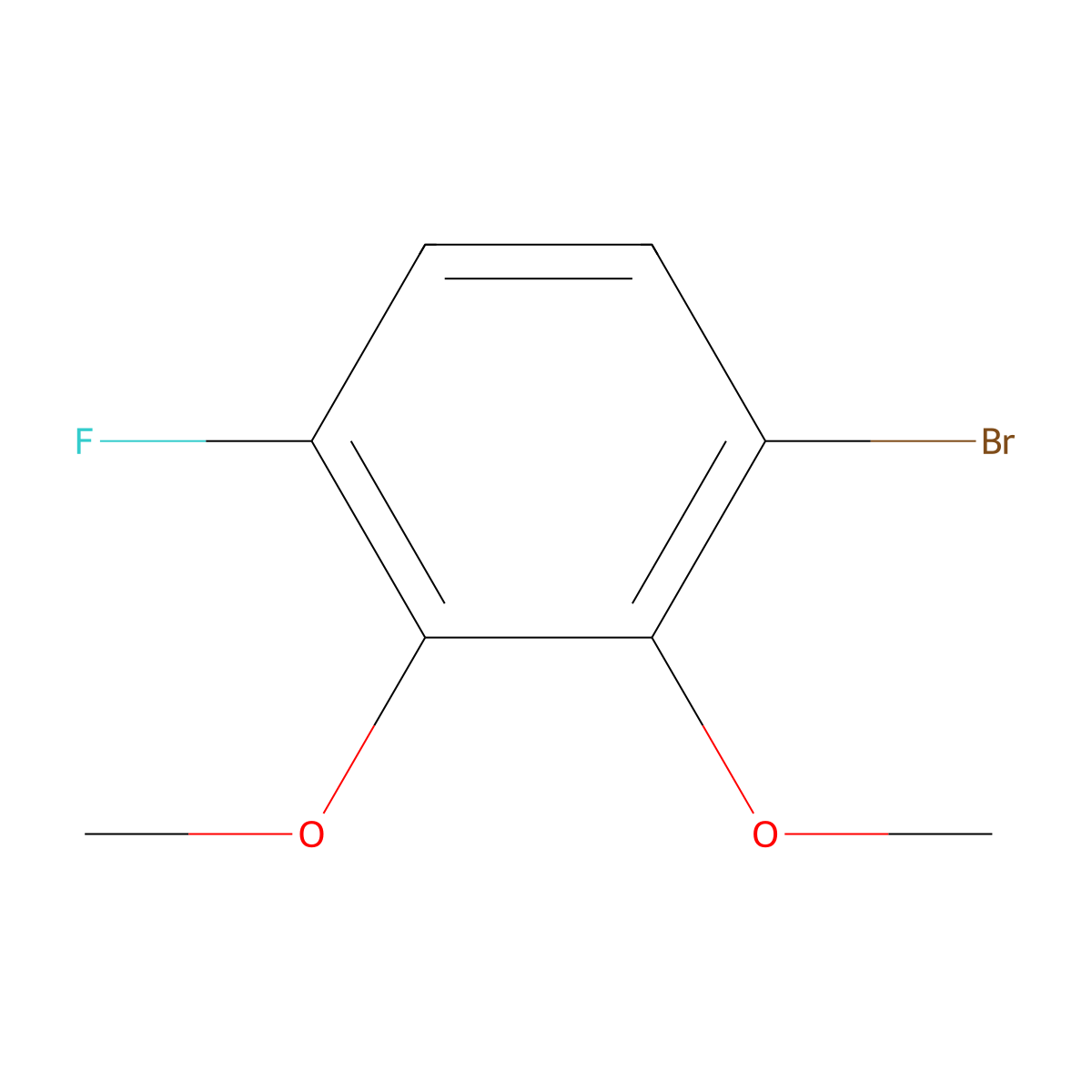 1-Bromo-2,3-dimethoxy-4-fluorobenzene molecular structure, CAS 1781433-64-4