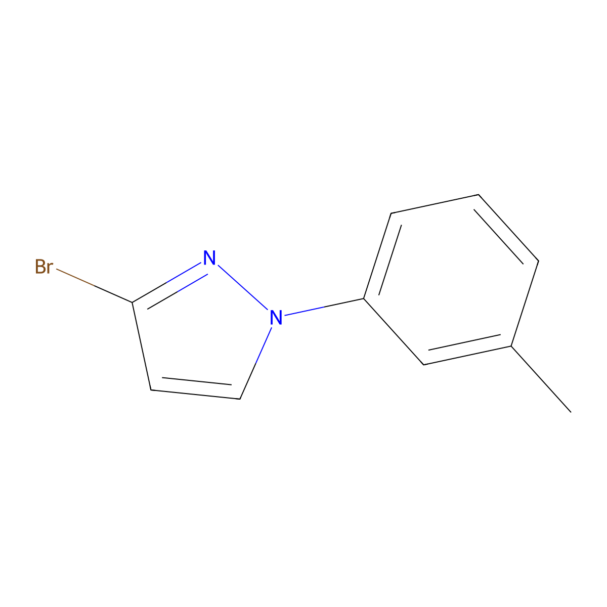 3-Bromo-1-(m-tolyl)-1H-pyrazole molecular structure, CAS 1781445-80-4