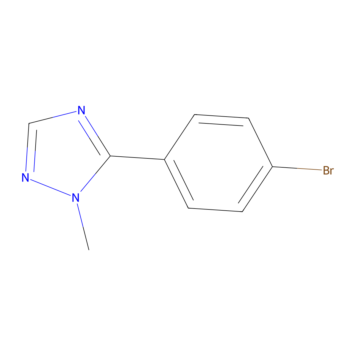5-(4-bromophenyl)-1-methyl-1H-1,2,4-triazole molecular structure, CAS 1781447-22-0