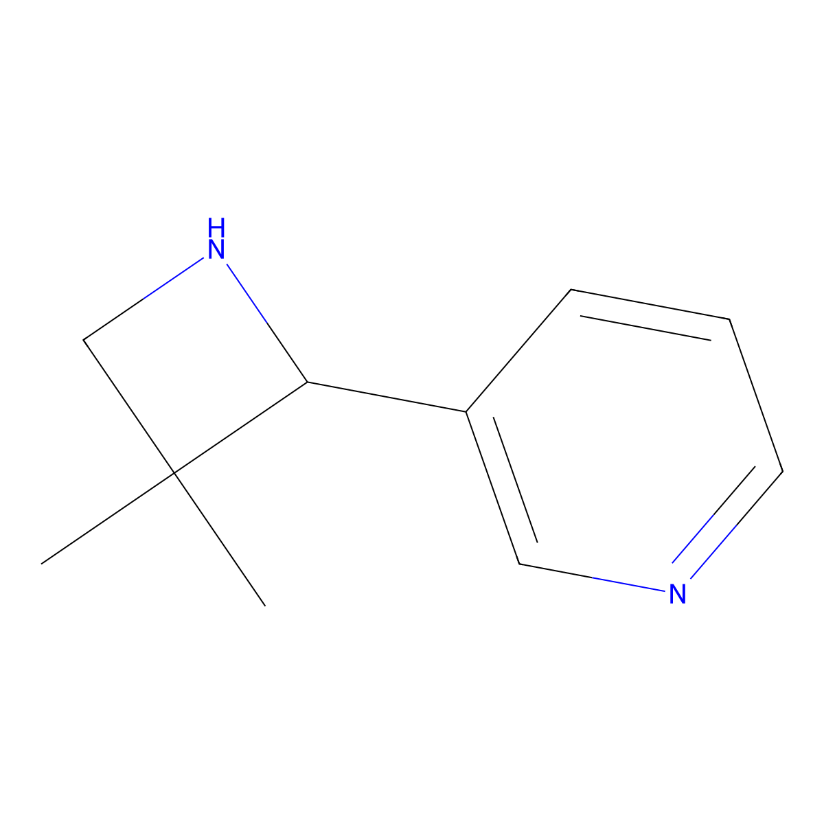 3-(3,3-Dimethylazetidin-2-yl)pyridine molecular structure, CAS 1781447-52-6