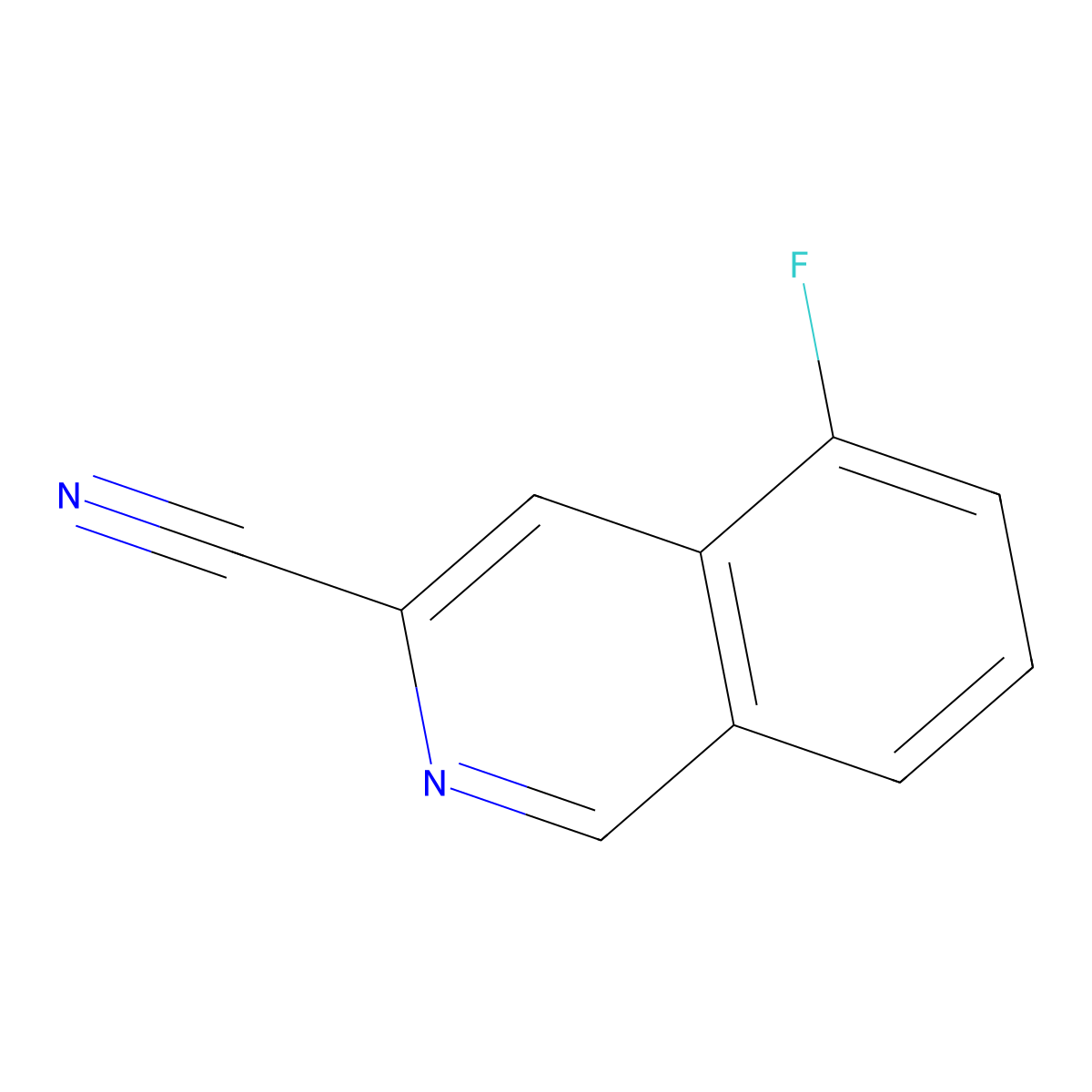 5-Fluoroisoquinoline-3-carbonitrile molecular structure, CAS 1781452-04-7
