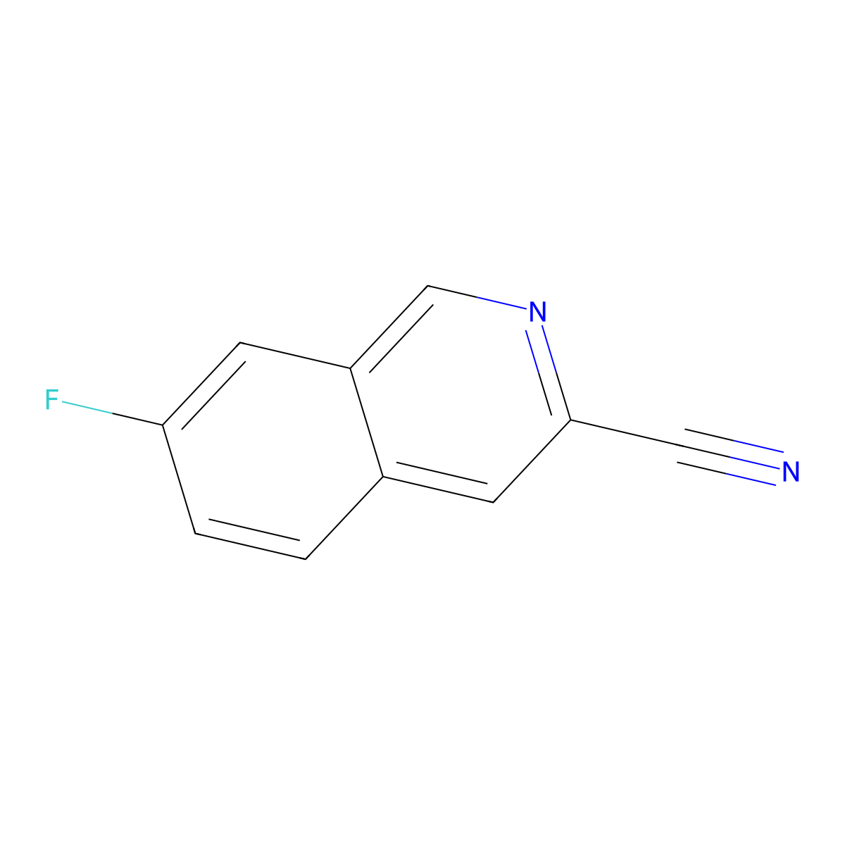 7-Fluoroisoquinoline-3-carbonitrile molecular structure, CAS 1781452-08-1