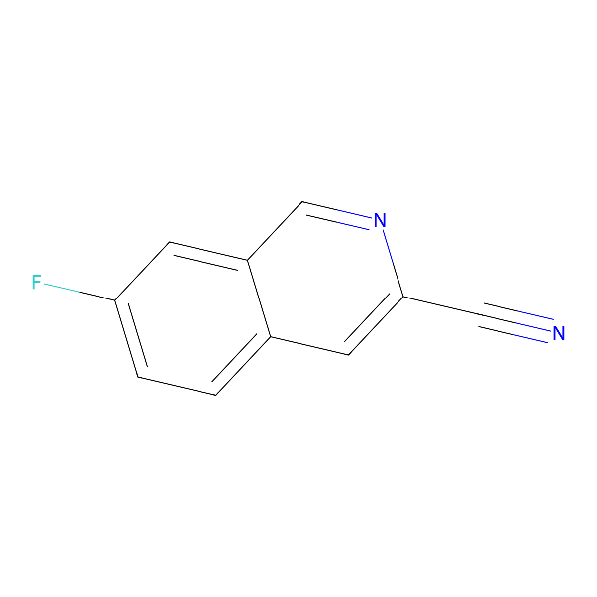 7-Fluoroisoquinoline-3-carbonitrile molecular structure, CAS 1781452-08-1