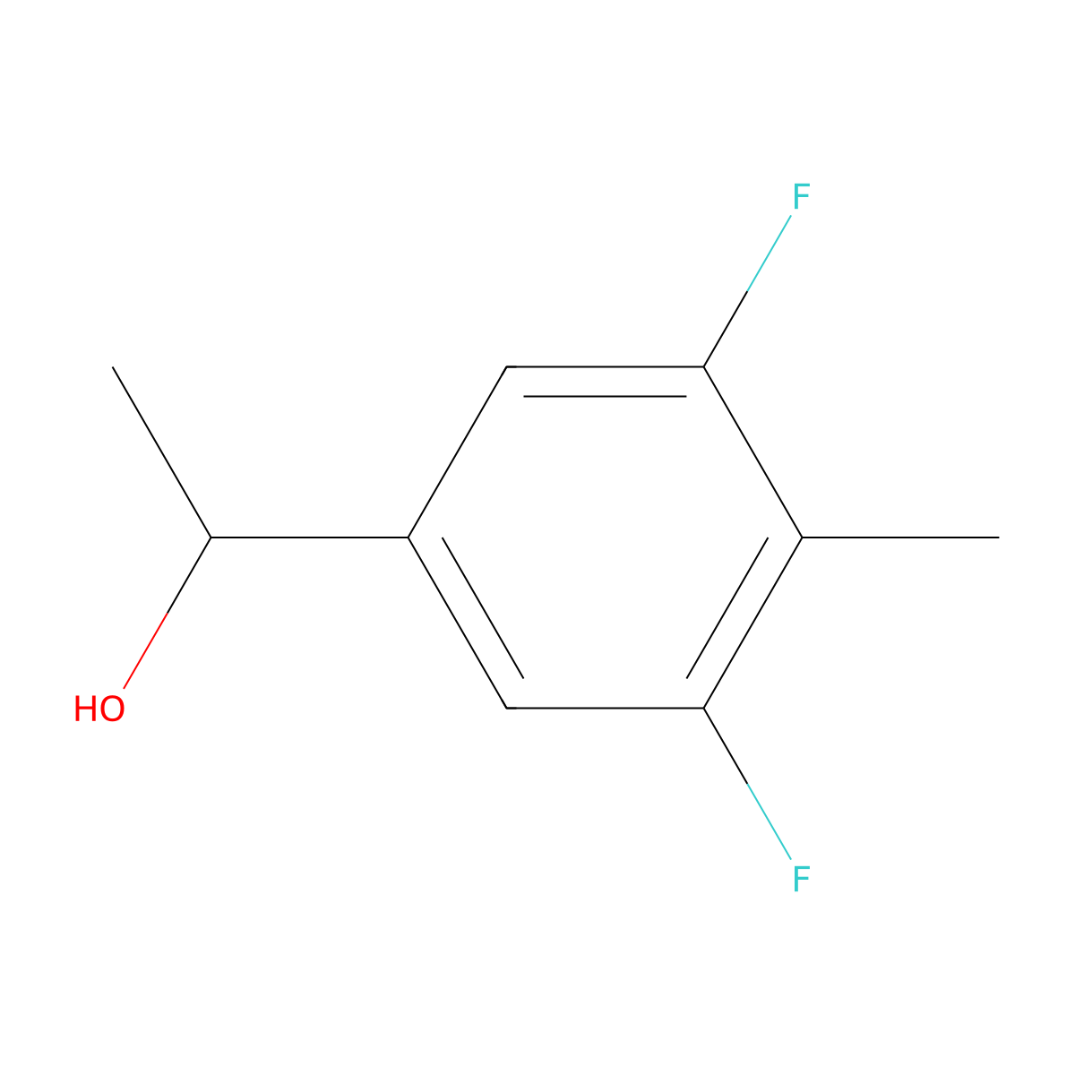 1-(3,5-Difluoro-4-methylphenyl)ethanol molecular structure, CAS 1781452-44-5
