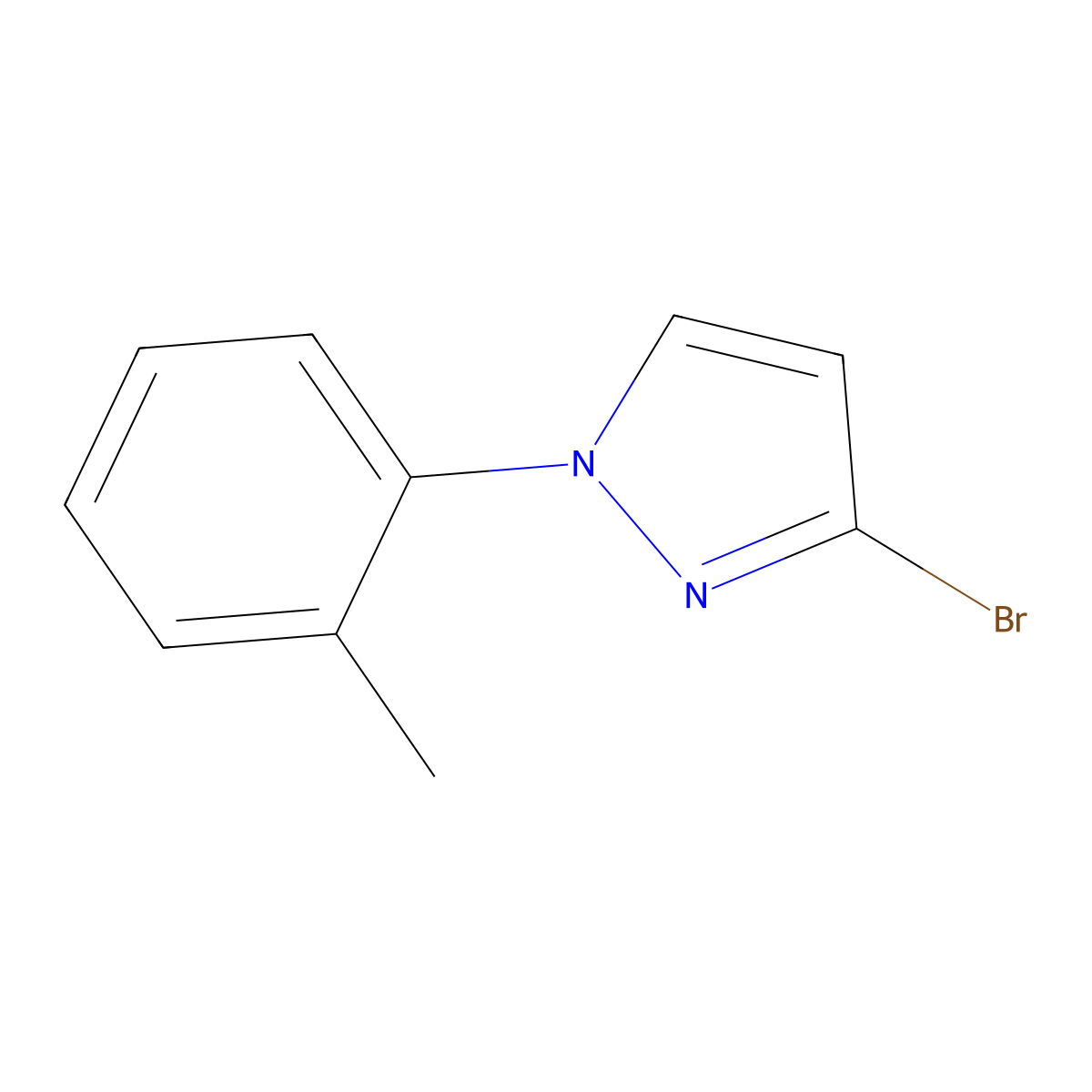 3-Bromo-1-(o-tolyl)-1H-pyrazole molecular structure, CAS 1781454-65-6