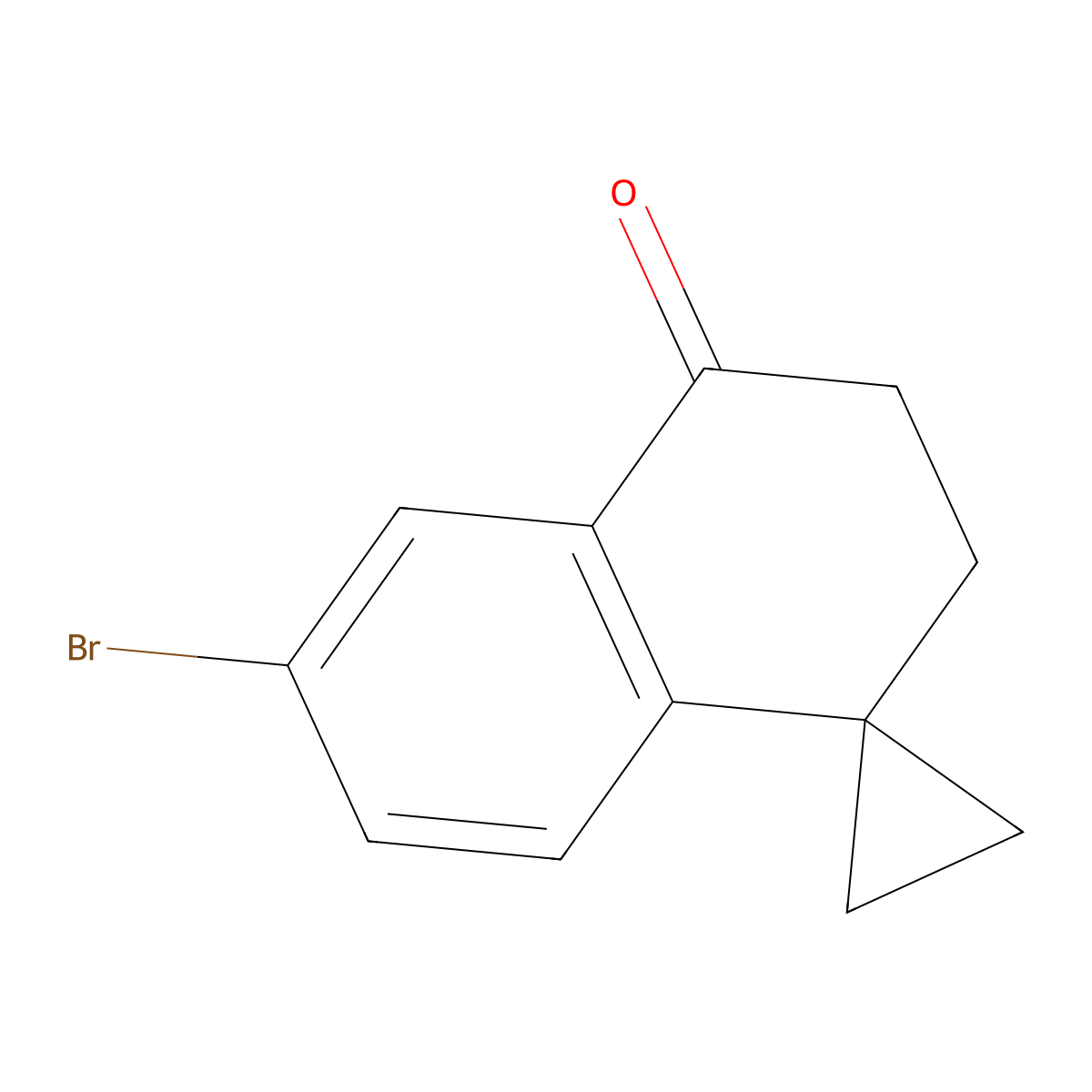 6'-Bromo-2',3'-dihydro-4'H-spiro[cyclopropane-1,1'-naphthalen]-4'-one molecular structure, CAS 1781457-40-6
