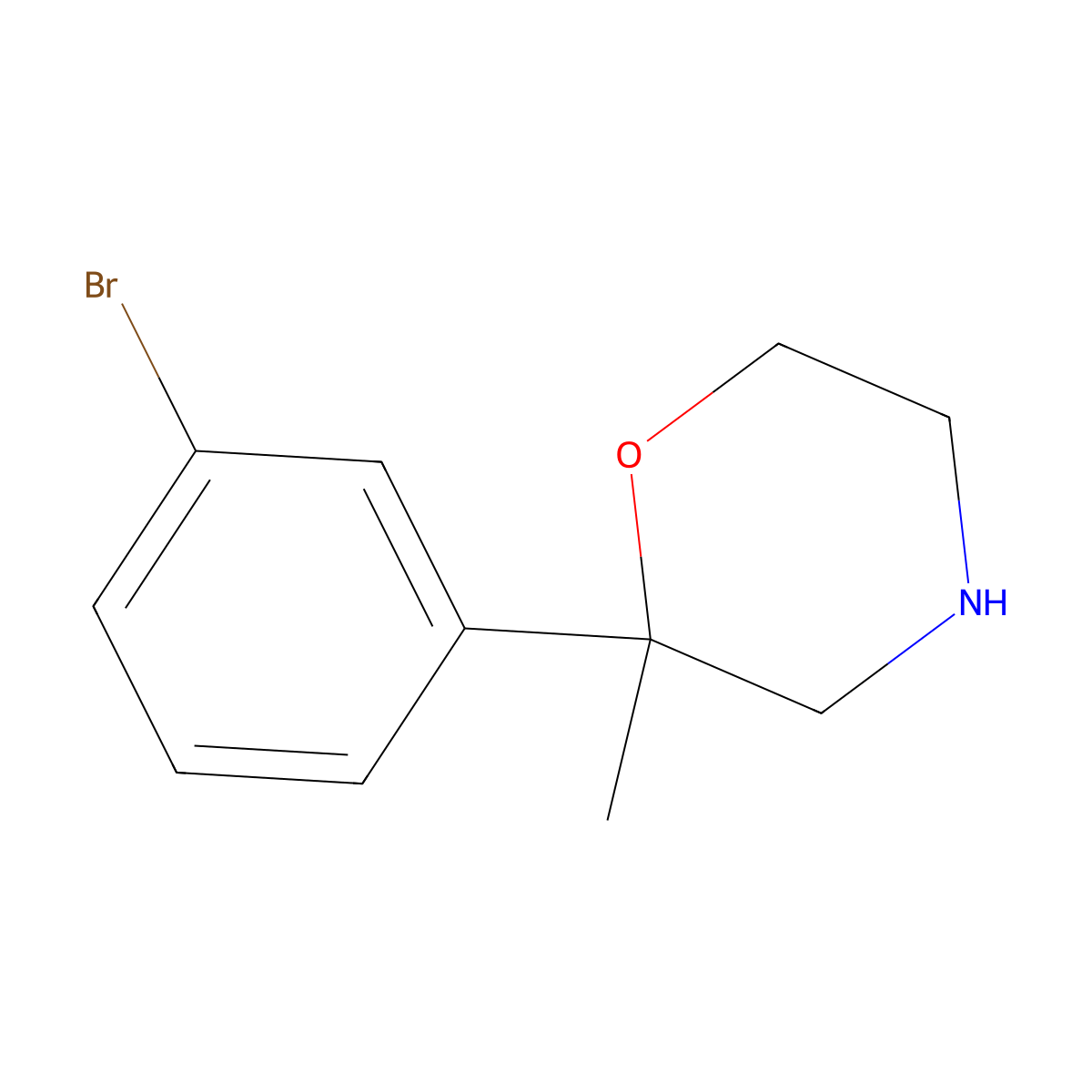 2-(3-Bromophenyl)-2-methylmorpholine molecular structure, CAS 1781460-22-7
