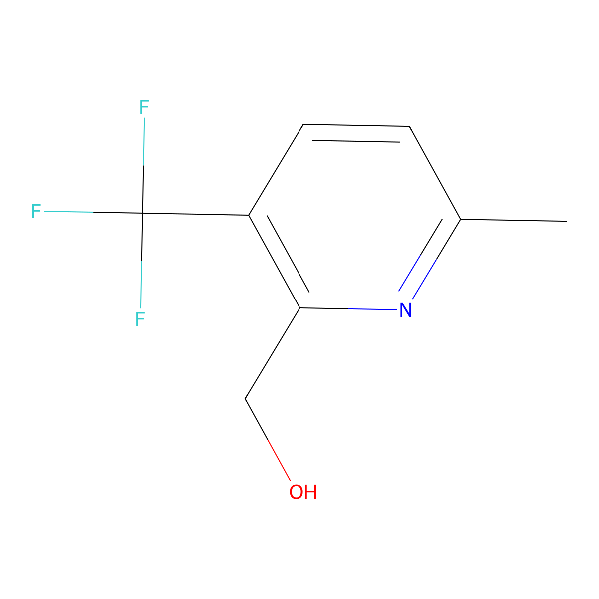 (6-Methyl-3-(trifluoromethyl)pyridin-2-YL)methanol molecular structure, CAS 1781461-13-9