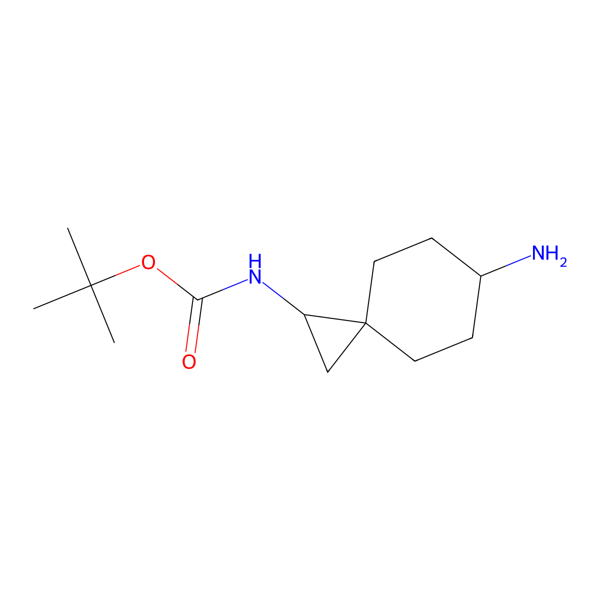 tert-butyl N-{6-aminospiro[2.5]octan-1-yl}carbamate molecular structure, CAS 1781470-19-6