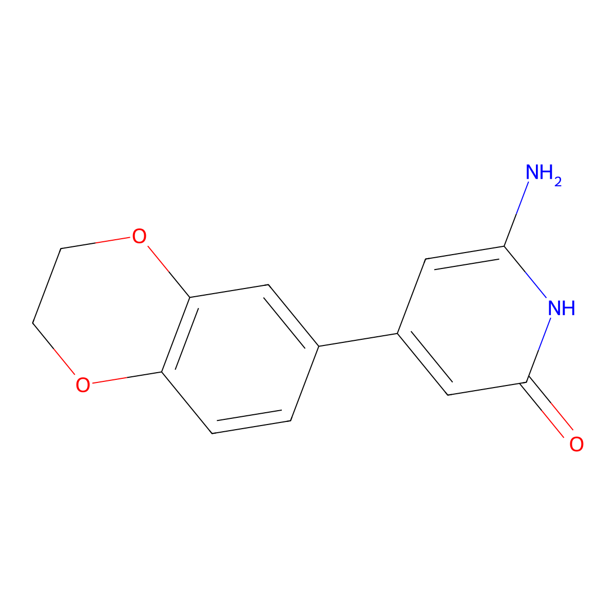 6-Amino-4-(2,3-dihydro-1,4-benzodioxin-6-yl)-1,2-dihydropyridin-2-one molecular structure, CAS 1781470-20-9