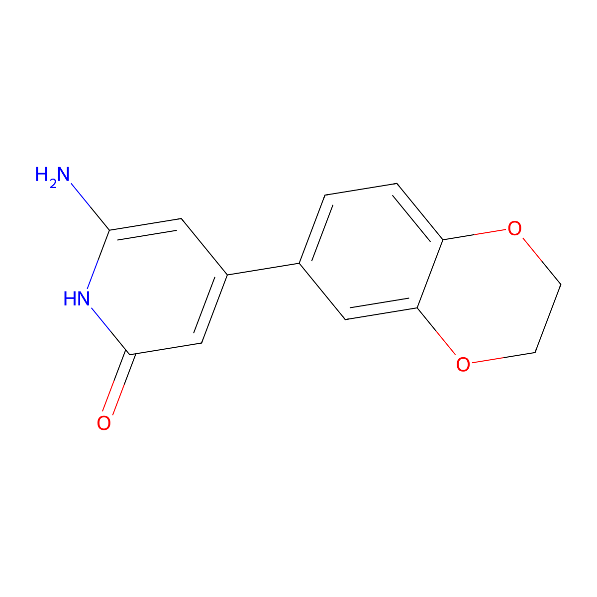 6-Amino-4-(2,3-dihydro-1,4-benzodioxin-6-yl)-1,2-dihydropyridin-2-one molecular structure, CAS 1781470-20-9