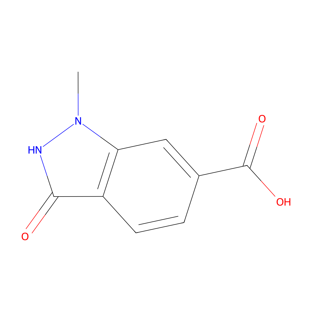 3-Hydroxy-1-methyl-1H-indazole-6-carboxylic acid molecular structure, CAS 1781473-23-1